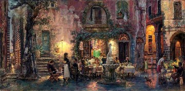  modern canvas - Pretty Life In Monterosso cityscape modern city scenes cafe